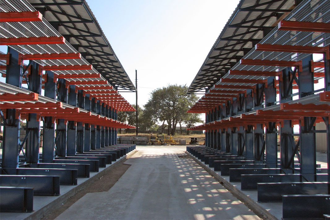 A Klampfast Cantilever® rack system.