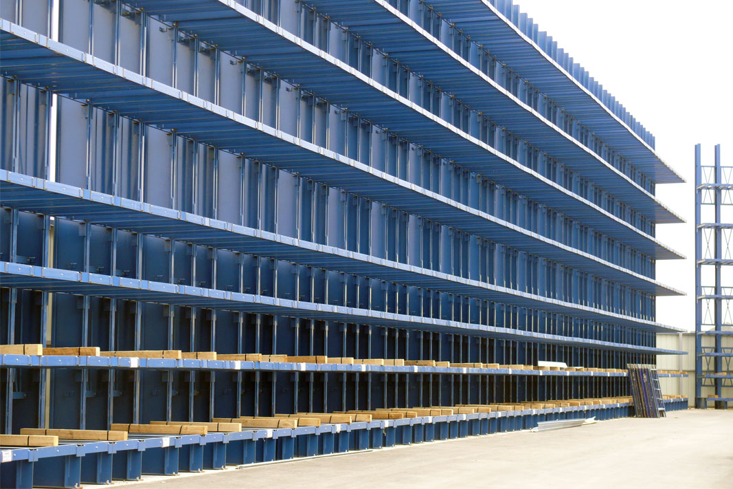 A heavy duty Klampfast Cantilever® rack system.