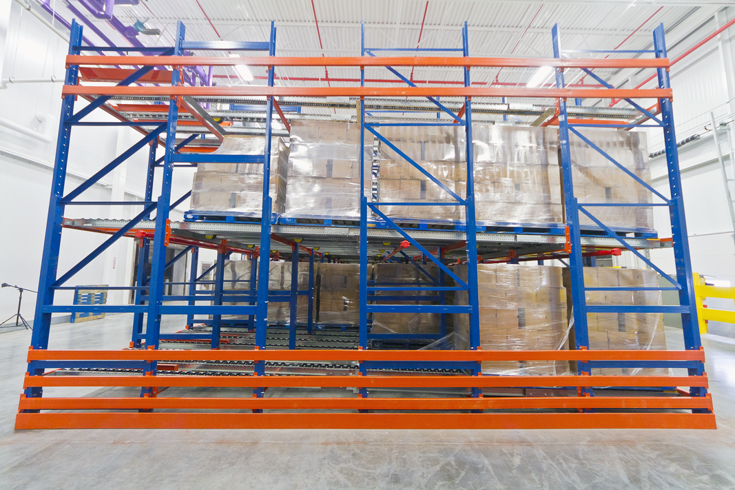 A Pallet Flow rack system.