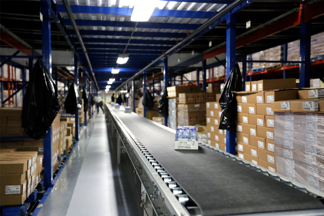 A Pick Module pallet rack system for a food application.