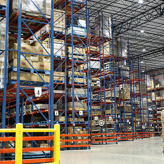 A Sentinel® Selective Pallet Rack system for a food application.