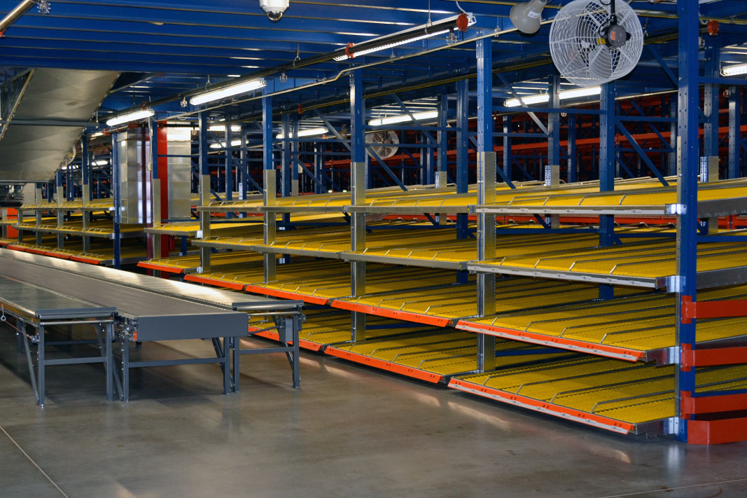 SelecDeck® case flow rack for an E-Commerce application. SelecDeck® case flow rack for an E-Commerce application.