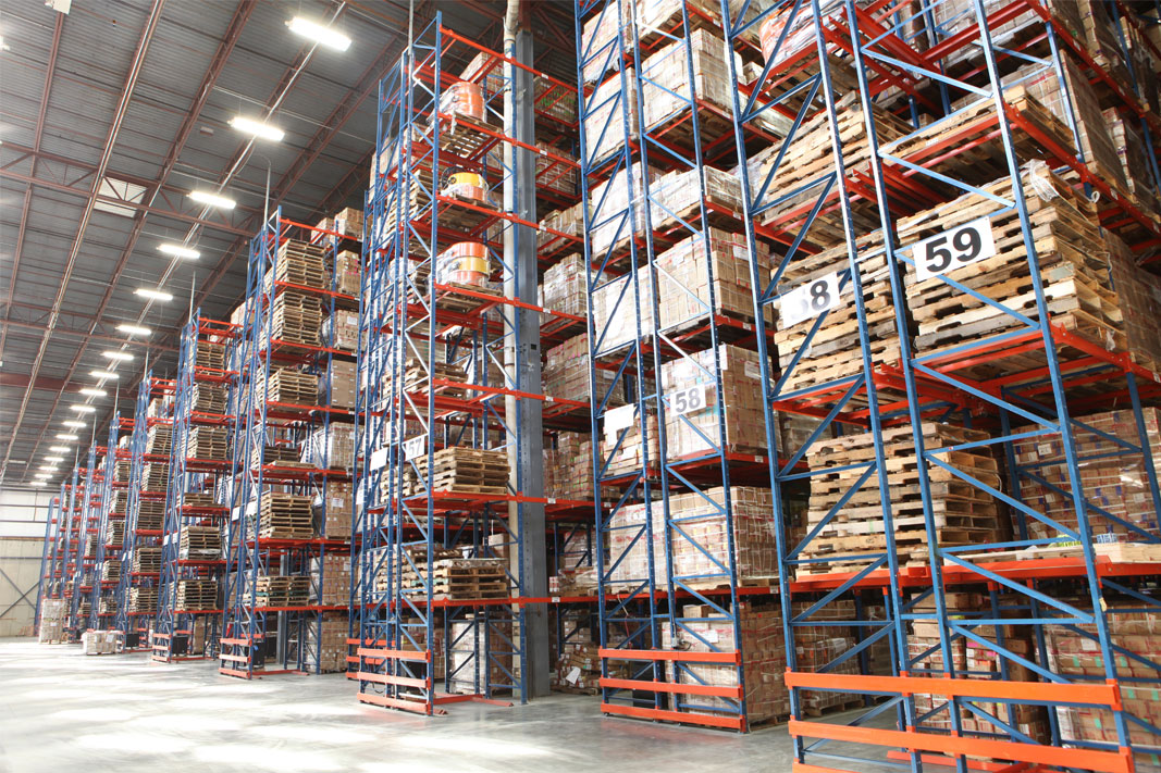 Selective pallet rack for a retail application. Selective pallet rack for a retail application.